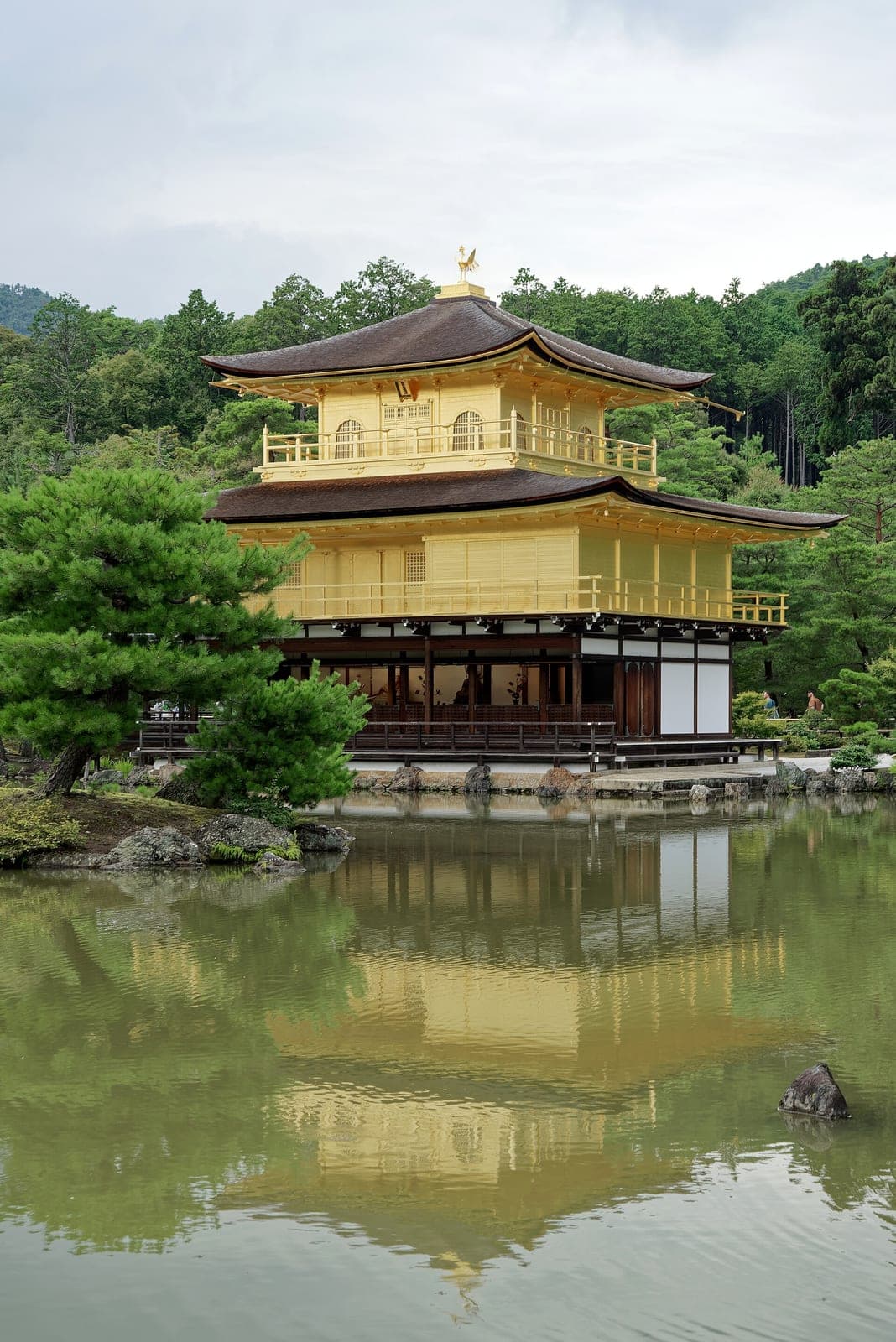 The Golden Pavilion beside Kyokochi Pond